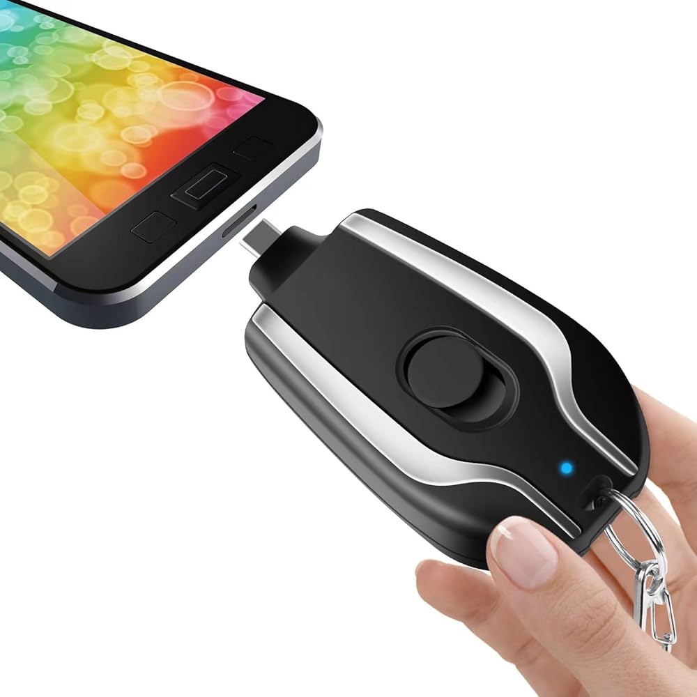 ⚡ Llavero Cargador para iPhone – Negro