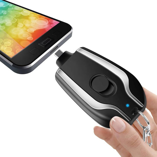 ⚡ Llavero Cargador para iPhone – Negro