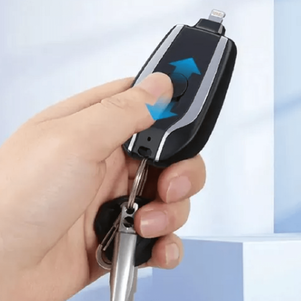 ⚡ Llavero Cargador para iPhone – Negro